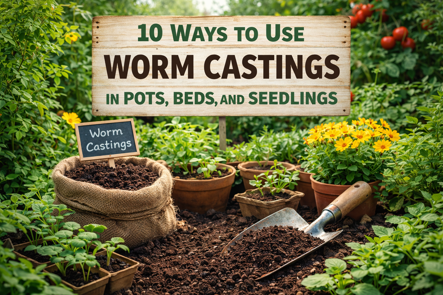 10 Ways to Use Worm Castings in Pots, Beds, and Seedlings